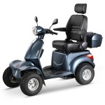 AFDD 4-Rad-Mobilitätsroller, 1000 W, 25 km/h, 30-50km, Schwarz