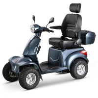 AFDD 4-Rad-Mobilitätsroller, 1000 W, 25 km/h, 30-50km, Schwarz