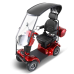 BSH+DP Dach Elektromobil für Senioren Seniorenmobil – 500 W, 15 km/h, elektromagnetische Bremse Rot