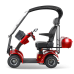 BSH+DP Dach Elektromobil für Senioren Seniorenmobil – 500 W, 15 km/h, elektromagnetische Bremse Rot