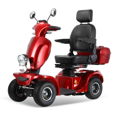 BSYS 4-Rad-Mobilitätsroller, 500 W, 15 km/h, Elektromagnetische Bremse, Rot