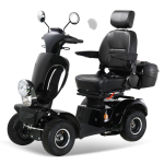 BSYS 4-Rad-Mobilitätsroller, 500 W, 15 km/h, Elektromagnetische Bremse, Schwarz