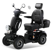 BSYS 4-Rad-Mobilitätsroller, 500 W, 15 km/h, Elektromagnetische Bremse, Schwarz