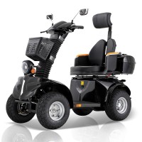 DJD-4-Rad-roller Elektrisch Senioren 1000 W 12/25 km/h All-Terrain-Reifen Schwarz