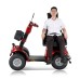 DJD2D 4-Rad-Mobilitätsroller, 1000 W, 15 km/h, Elektromagnetische Bremse, Rot