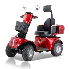 DJD2D 4-Rad-Mobilitätsroller, 1000 W, 15 km/h, Elektromagnetische Bremse, Rot