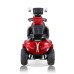 DJD2D 4-Rad-Mobilitätsroller, 1000 W, 15 km/h, Elektromagnetische Bremse, Rot