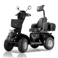 DJD2D 4-Rad-roller Elektrisch Senioren, 1000 W, 15 km/h, Elektromagnetische Bremse, Schwarz