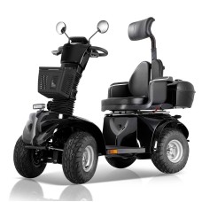 DJD2D 4-Rad-roller Elektrisch Senioren, 1000 W, 15 km/h, Elektromagnetische Bremse, Schwarz