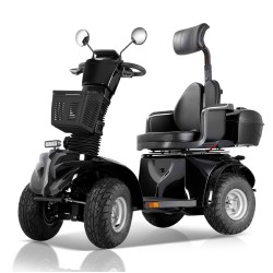 DJD2D 4-Rad-roller Elektrisch Senioren, 1000 W, 15 km/h, Elektromagnetische Bremse, Schwarz