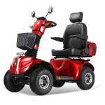 DJD2D 4-Rad-Mobilitätsroller, 1000 W, 15 km/h, Elektromagnetische Bremse, Rot