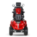 DJD2D 4-Rad-Mobilitätsroller, 1000 W, 15 km/h, Elektromagnetische Bremse, Rot