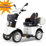 DJ(x)-4-Rad-roller Elektrisch Senioren, 1000 W, 25 km/h, Intelligenter Sitz，Weiß