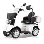 DJ(x)-4-Rad-roller Elektrisch Senioren, 1000 W, 25 km/h, Intelligenter Sitz，Weiß+