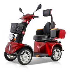 DJ(x)-4-Rad-roller Elektrisch Senioren, 1000 W, 25 km/h, Intelligenter Sitz，Rot