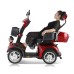 DJ(x)-4-Rad-roller Elektrisch Senioren, 1000 W, 25 km/h, Intelligenter Sitz，Rot