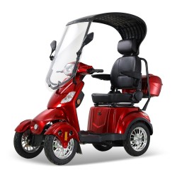 XL-4-Rad-Elektromobil für Senioren Seniorenmobil, 1000 W, 25 km/h, 30-50 km Reichweite Rot