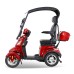 XL-4-Rad-Elektromobil für Senioren Seniorenmobil, 1000 W, 25 km/h, 30-50 km Reichweite Rot