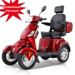 XL-4-Rad-Elektromobil für Senioren Seniorenmobil, 500 W, 25 km/h, 40–60 km Reichweite Rot