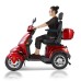 XL-4-Rad-Elektromobil für Senioren Seniorenmobil, 500 W, 25 km/h, 40–60 km Reichweite Rot