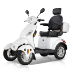XL-4-Rad-Elektromobil für Senioren Seniorenmobil, 500 W, 25 km/h, 40–60 km Reichweite Weiß