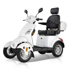 XL-4-Rad-Elektromobil für Senioren Seniorenmobil, 500 W, 25 km/h, 40–60 km Reichweite Weiß